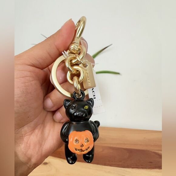 NWT Coach Halloween Cat Bag Charm - Picture 3 of 6